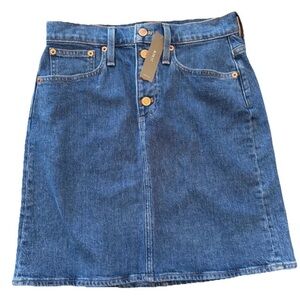 J. Crew Button Fly Denim Mini Skirt NWT Size 25